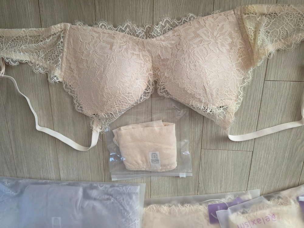 노와이어 브라 팬티 속옷 7세트 일괄 75A 이미지