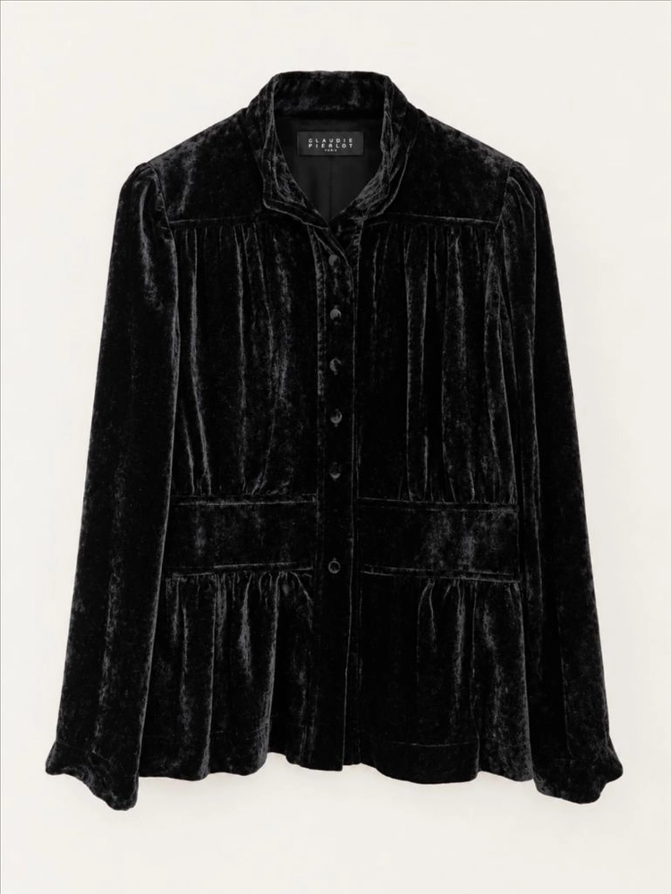 CLAUDIE PIERLOT 끌로디피에로 실크벨벳 블라우스 이미지