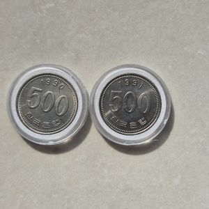 미사용 90, 91년 500원 동전 72,73,75 100원 동전 이미지