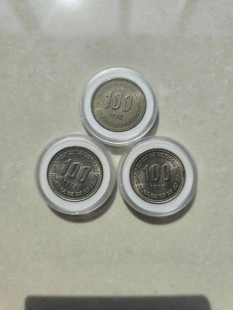 미사용 90, 91년 500원 동전 72,73,75 100원 동전 이미지