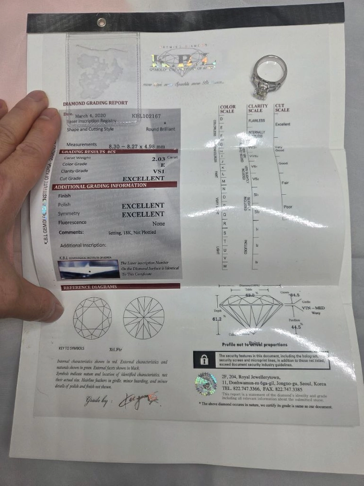 2캐럿 다이아반지 이미지