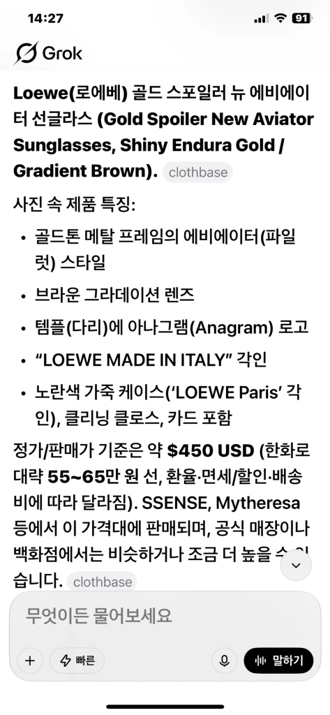 명품 선글라스. 로에베 이미지