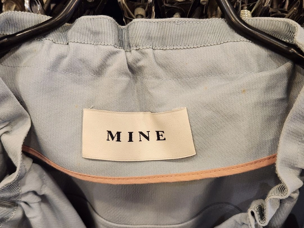 MINE 마인 하늘색 롱코트 이미지
