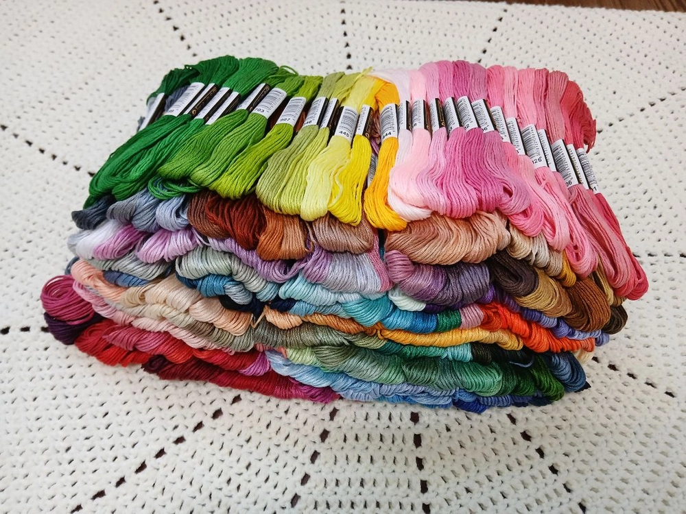 무배)199색 프랑스 자수실 십자수실, french embroidery 이미지