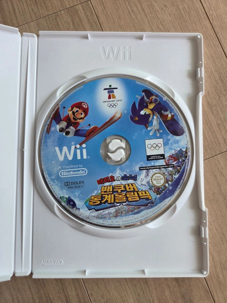 닌텐도 wii 마리오와소닉 벤쿠버 동계올림픽 한글판 이미지