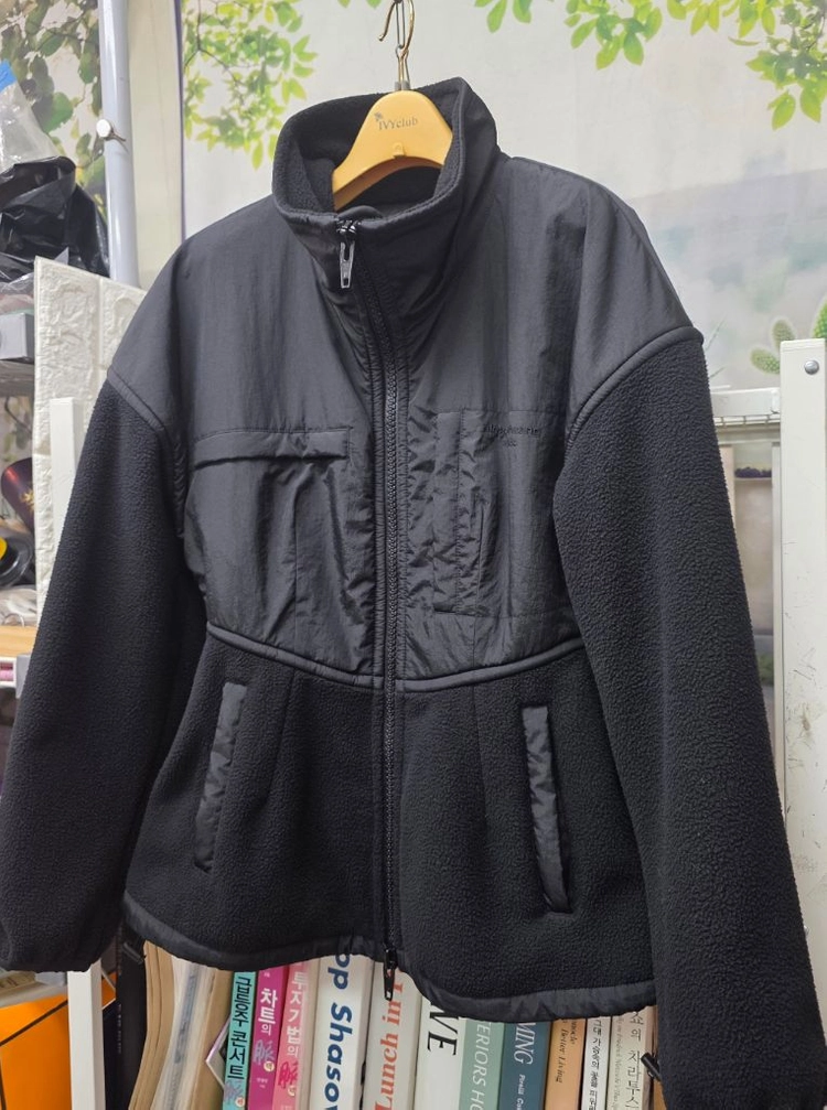 알렉산더왕 여성 플리스 자켓 블랙 S 태피터 믹스 집업 후리스자켓 AD67 이미지