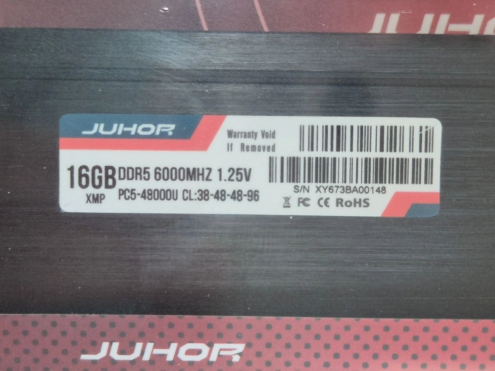 미개봉 새제품 DDR5 6000MHz 32GB (16GBx2) 블랙 메모리 이미지