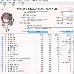 도시바 3.5인치 3TB 하드디스크 이미지