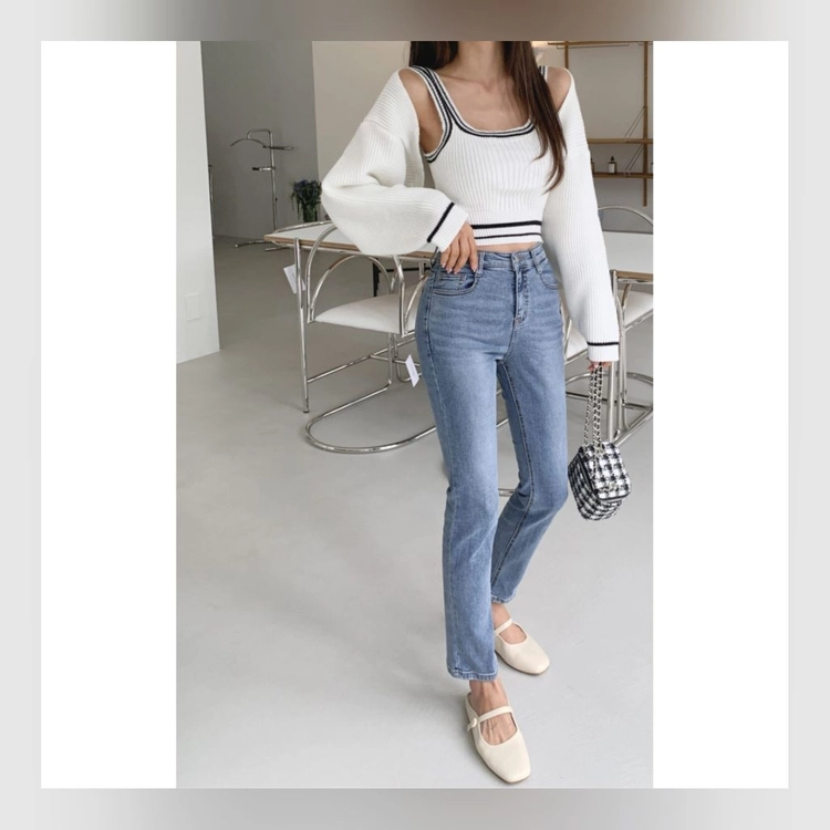 아이보리색+검정색 볼레로 가디건 세트 (XS/S/M/L, 44/55/66/77, 80/85/90/95 사이즈) 이미지