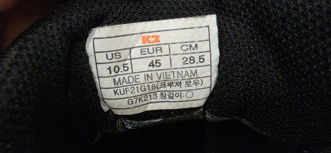 K2 등산화 블랙 285mm 이미지