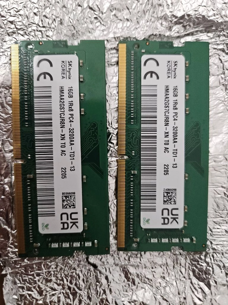 노트북 DDR4 16GB 3200a ecc 워크스테이션 메모리 2개 세트 이미지