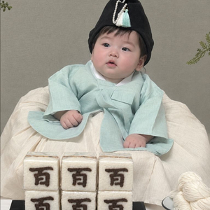 여아 백일한복 + 조바위 일괄 이미지