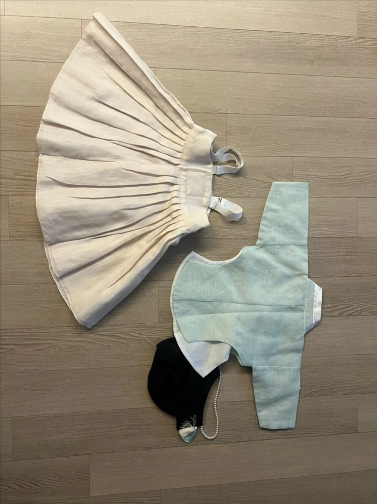 여아 백일한복 + 조바위 일괄 이미지