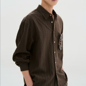텍스처드 셔츠 브라운 에잇세컨즈 이미지