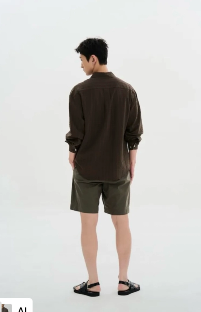 텍스처드 셔츠 브라운 에잇세컨즈 이미지