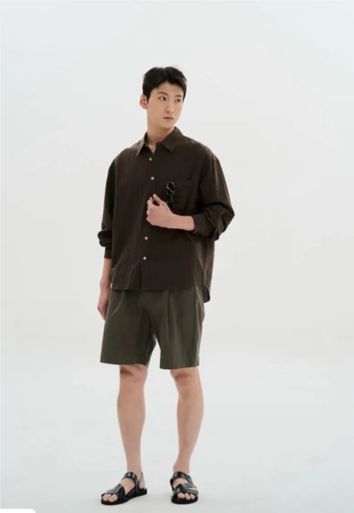 텍스처드 셔츠 브라운 에잇세컨즈 이미지