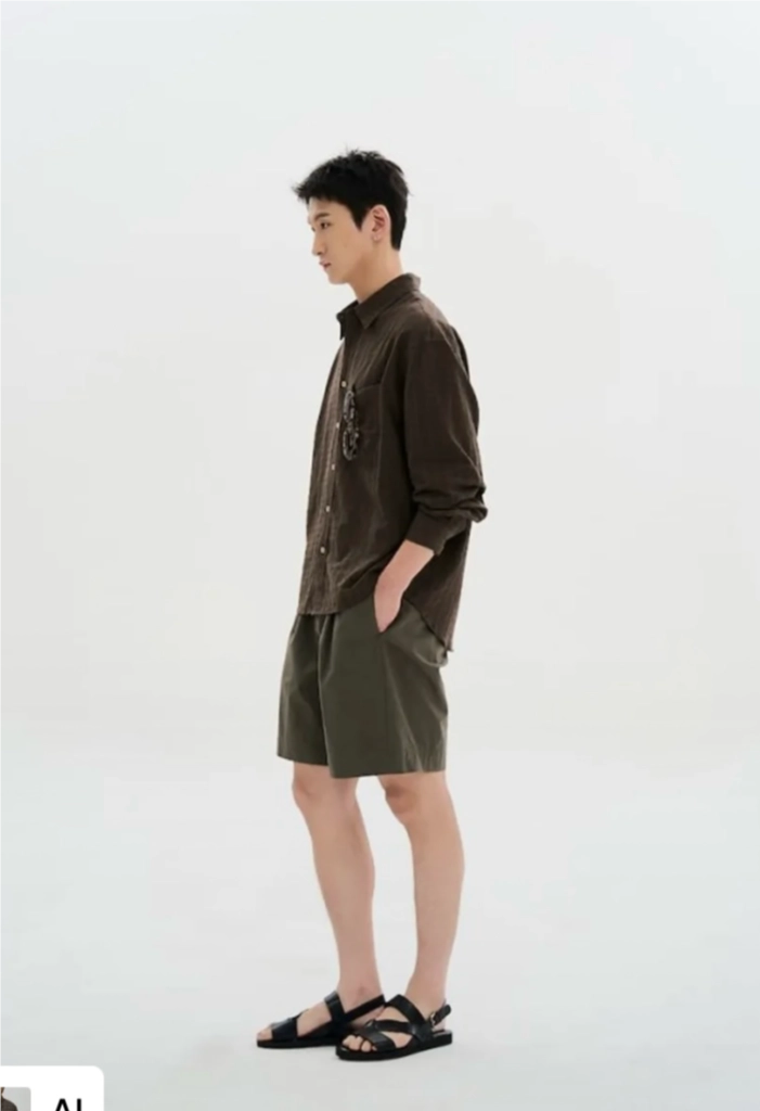 텍스처드 셔츠 브라운 에잇세컨즈 이미지