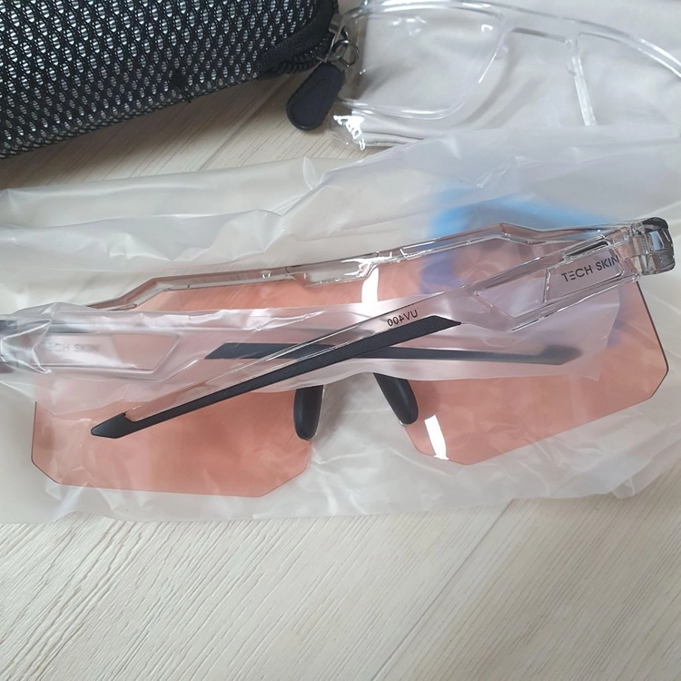 테크스킨 클리어 V1 UV400 변색 편광 스포츠 러닝 골프 선글라스_로즈 쿼츠 이미지