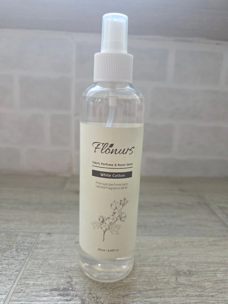 플로너스 패브릭 퍼퓸 앤 룸 스프레이 화이트 코튼 250ml 이미지