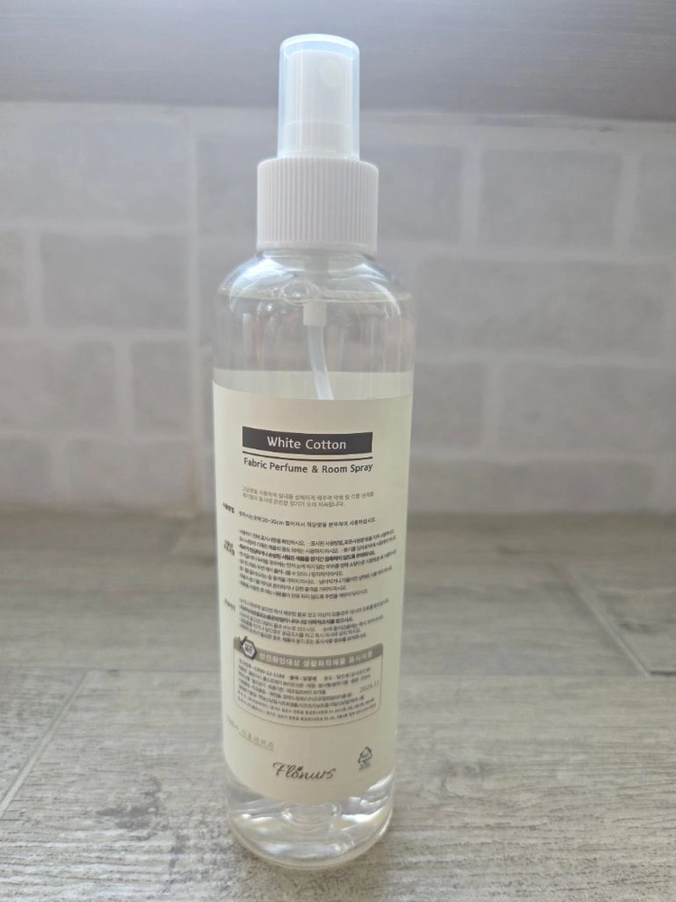 플로너스 패브릭 퍼퓸 앤 룸 스프레이 화이트 코튼 250ml 이미지