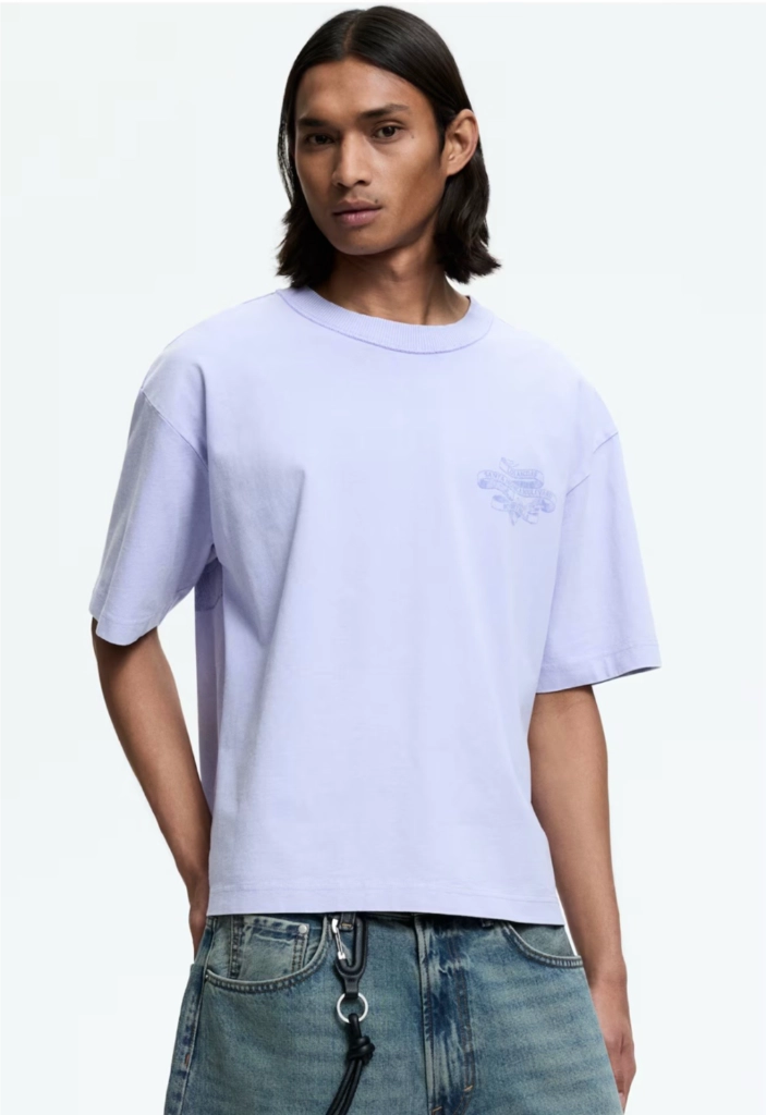 H&M 워싱 그래픽 반팔티 이미지