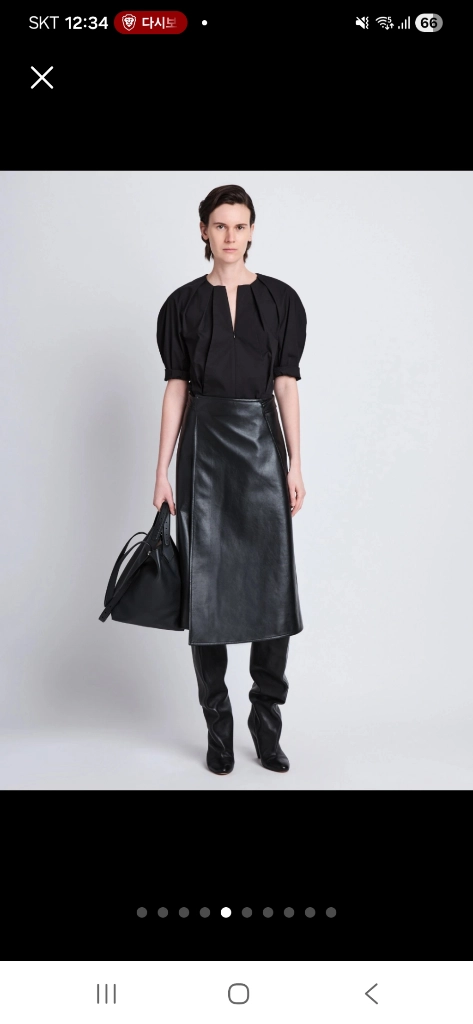 (정품)프로엔자슐러 Proenza Schouler 블랙 크루넥 블라우스탑 이미지