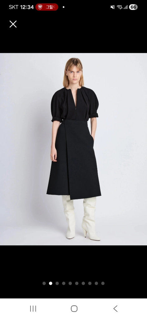 (정품)프로엔자슐러 Proenza Schouler 블랙 크루넥 블라우스탑 이미지