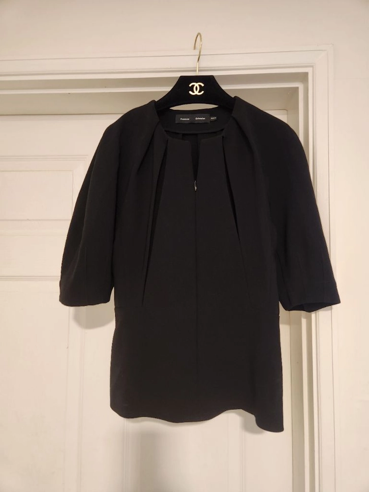 (정품)프로엔자슐러 Proenza Schouler 블랙 크루넥 블라우스탑 이미지