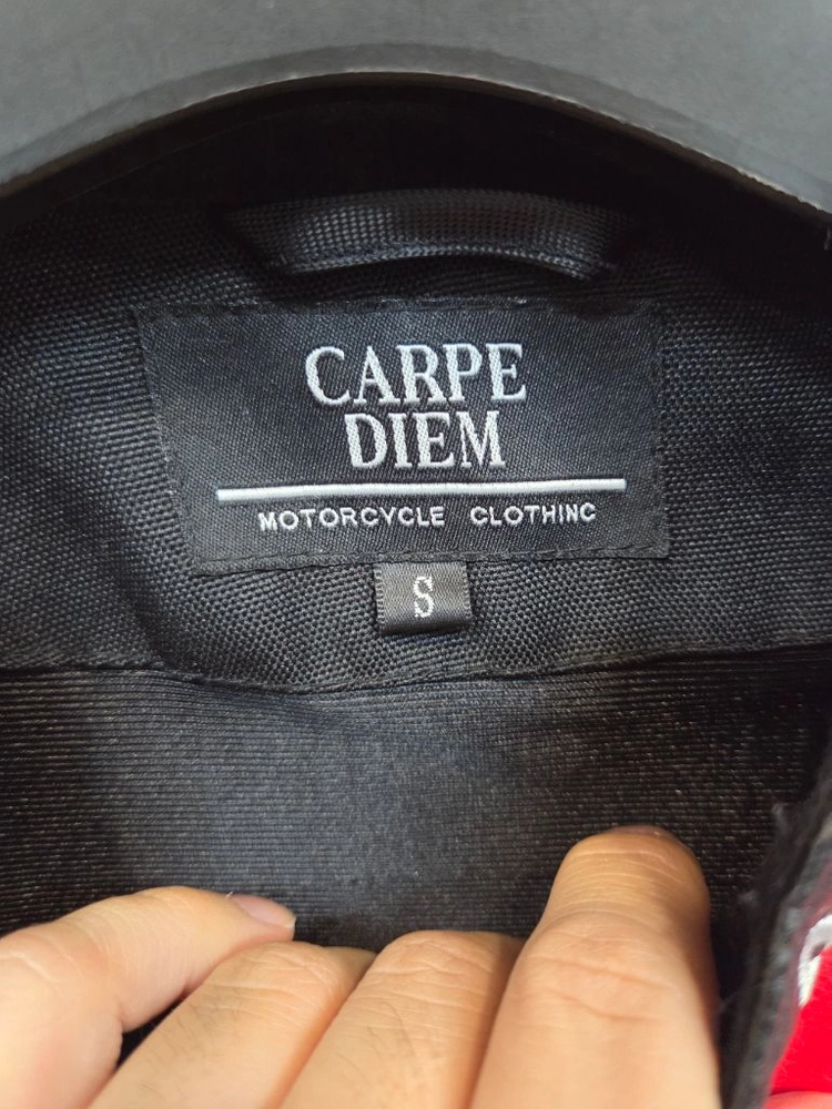 carpe diem 모터사이클 레이싱 라이더 가죽 자켓 s 이미지