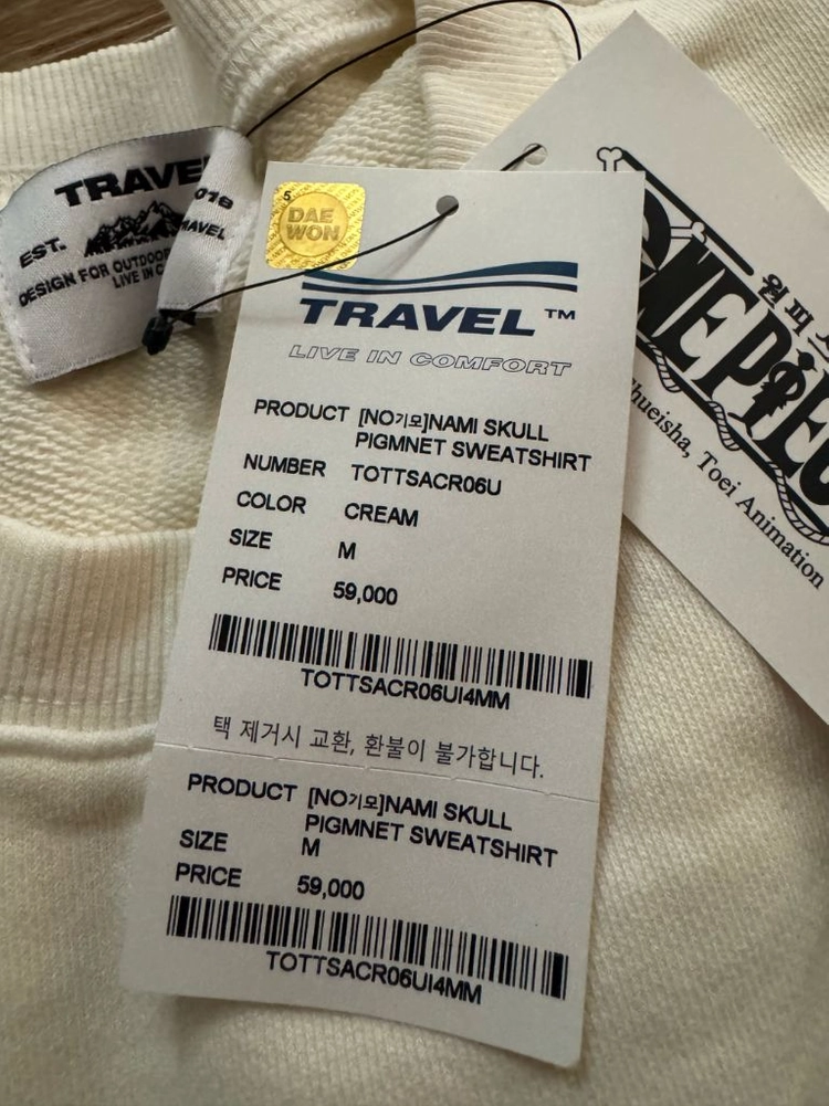원피스 나미 캐릭터 맨투맨 새 옷 이미지