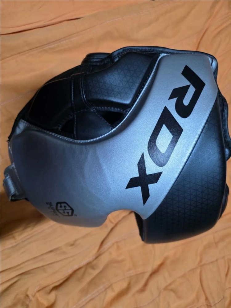 RDX L1 Mark Full Face Pro 복싱 헤드기어 블랙/실버 이미지