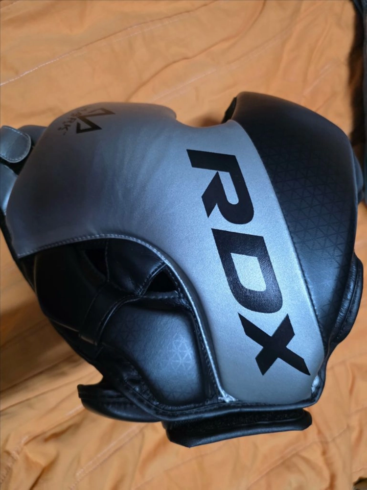 RDX L1 Mark Full Face Pro 복싱 헤드기어 블랙/실버 이미지
