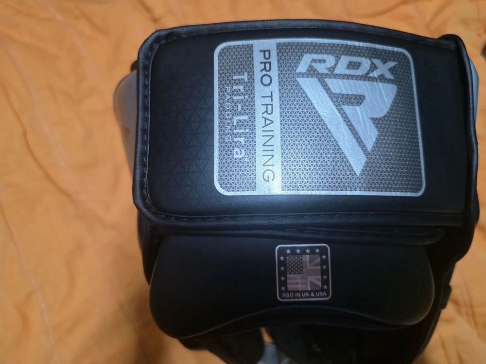 RDX L1 Mark Full Face Pro 복싱 헤드기어 블랙/실버 이미지