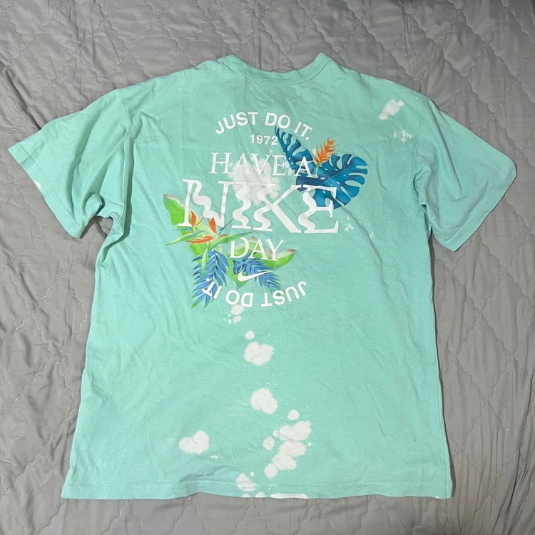 나이키 저스트두잇 민트 반팔 M 프린팅 타이다이 워싱 빈티지 이미지
