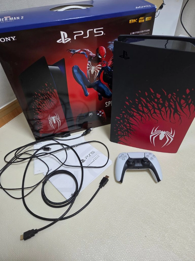PS5 스파이더맨2 리미티드 에디션 4K 본체+ 기본 듀얼센스, 팝니다! - 안심되는 중고거래