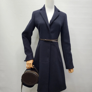 정품 막스마라MaxMara SPORTMAX 스포츠막스 실크배색 버진울 벨트코트 44 55 이미지