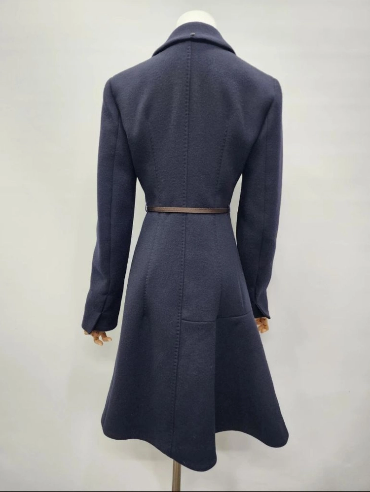 정품 막스마라MaxMara SPORTMAX 스포츠막스 실크배색 버진울 벨트코트 44 55 이미지