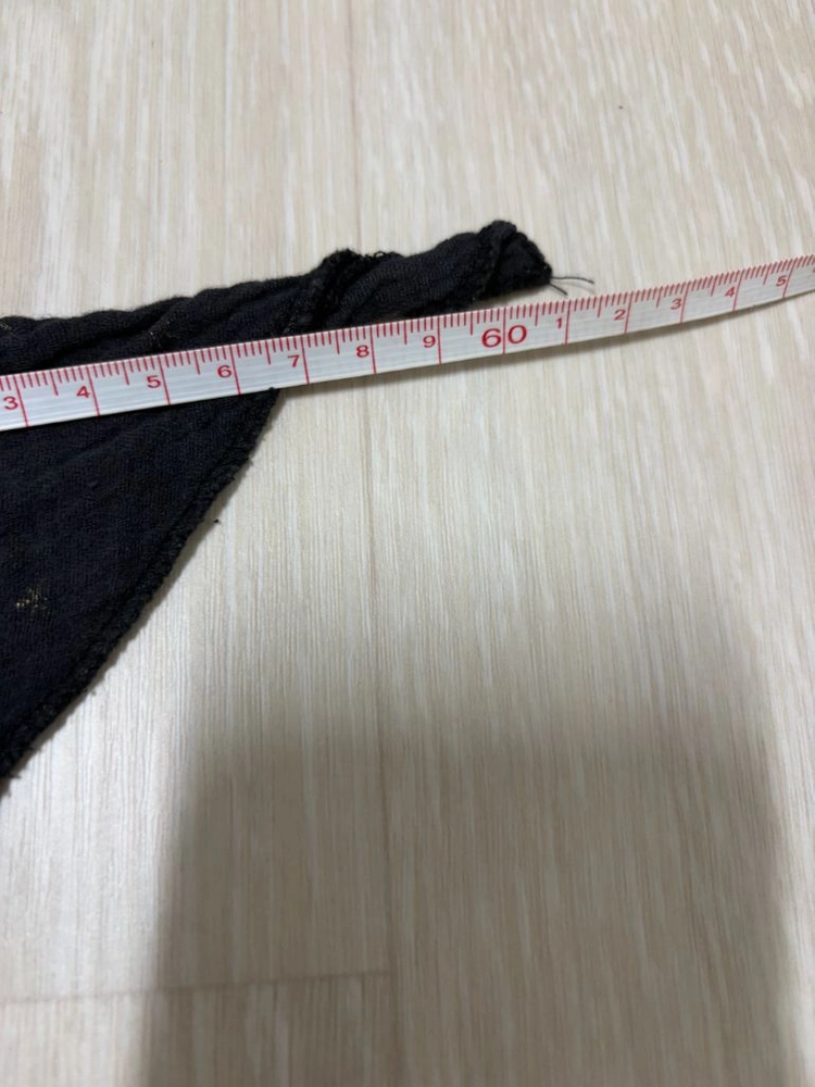 별 패턴 삼각 니트 스카프 이미지