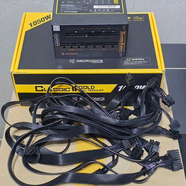 마이크로닉스 1050w 클래식 ll 골드 풀모듈러 팝니다 이미지