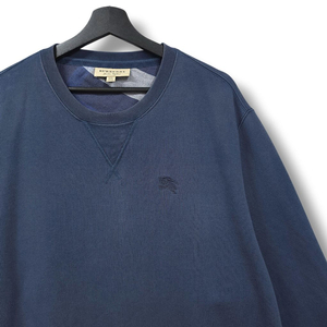 [3XL] 버버리 네이비 클래식 맨투맨 기모 긴팔티셔츠 이미지