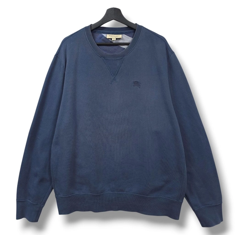 [3XL] 버버리 네이비 클래식 맨투맨 기모 긴팔티셔츠 이미지