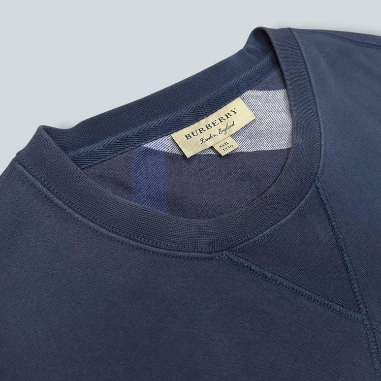 [3XL] 버버리 네이비 클래식 맨투맨 기모 긴팔티셔츠 이미지