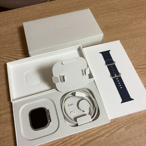 애플워치 울트라 2 49mm 티타늄 블루 오션 밴드 이미지