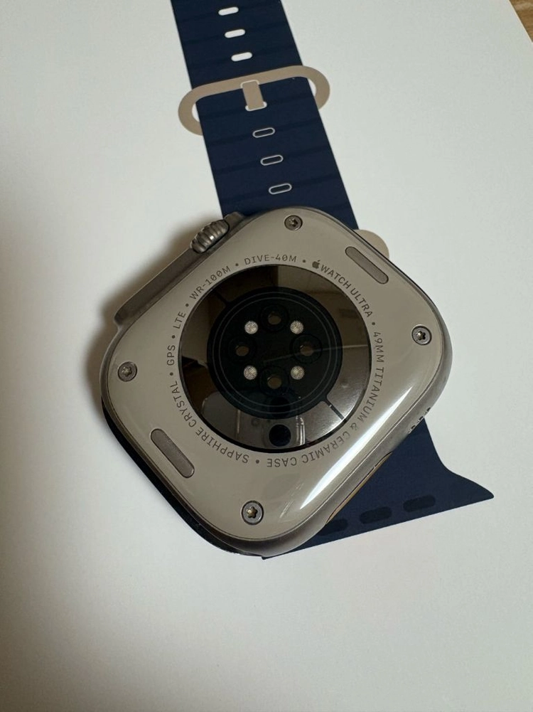 애플워치 울트라 2 49mm 티타늄 블루 오션 밴드 이미지
