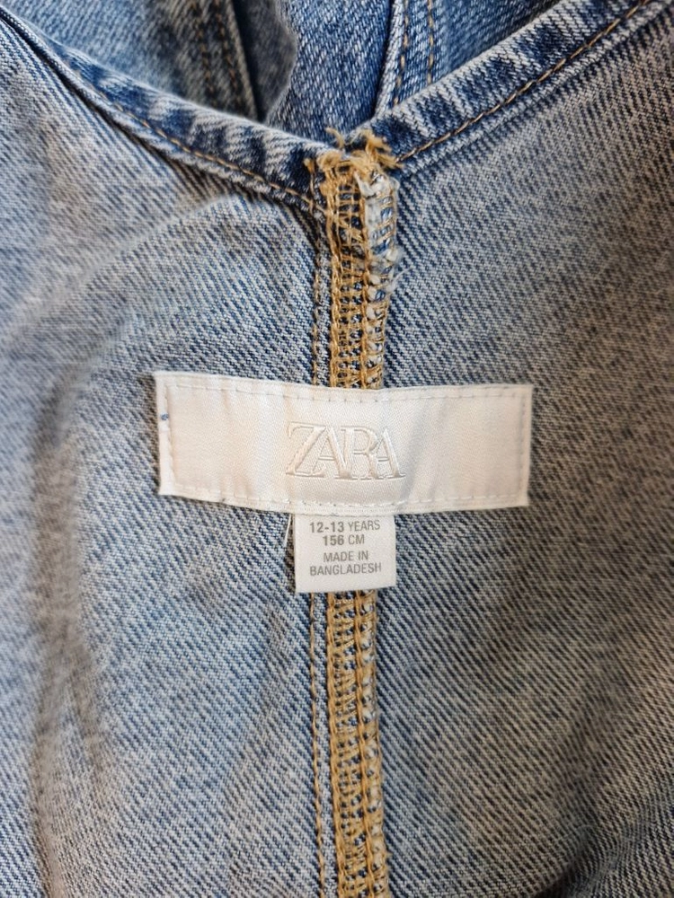 ZARA 키즈 데님 멜빵바지 12~13세 156Cm 이미지