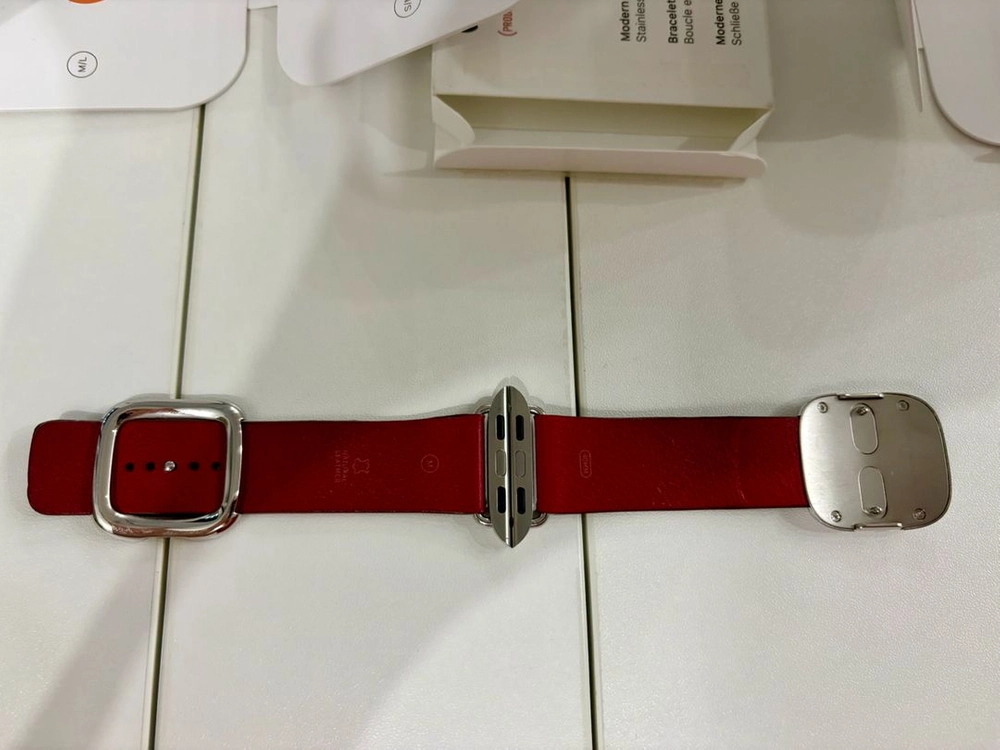 애플워치 밴드 레더 모던버클 루비 40mm M사이즈 이미지