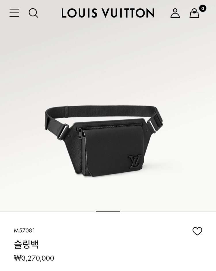 루이비통 토리옹 에어로그램 LV 슬링백 크로스백 (새상품) 이미지