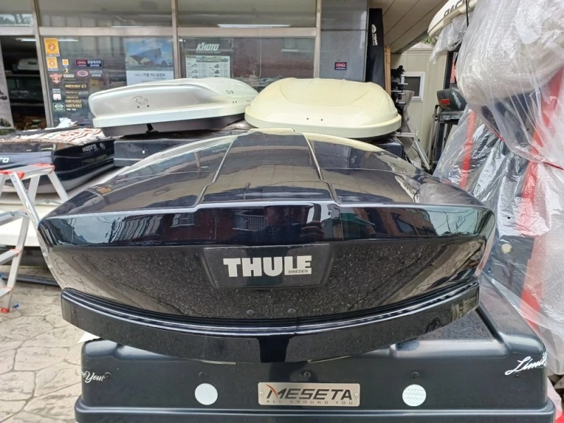 툴레 하프로 팩라인 코토 일체형 중고루프박스 및 가로바 자전거캐리어 중고 판매,당일 전국 택배 출장 별도 장착 가능 이미지
