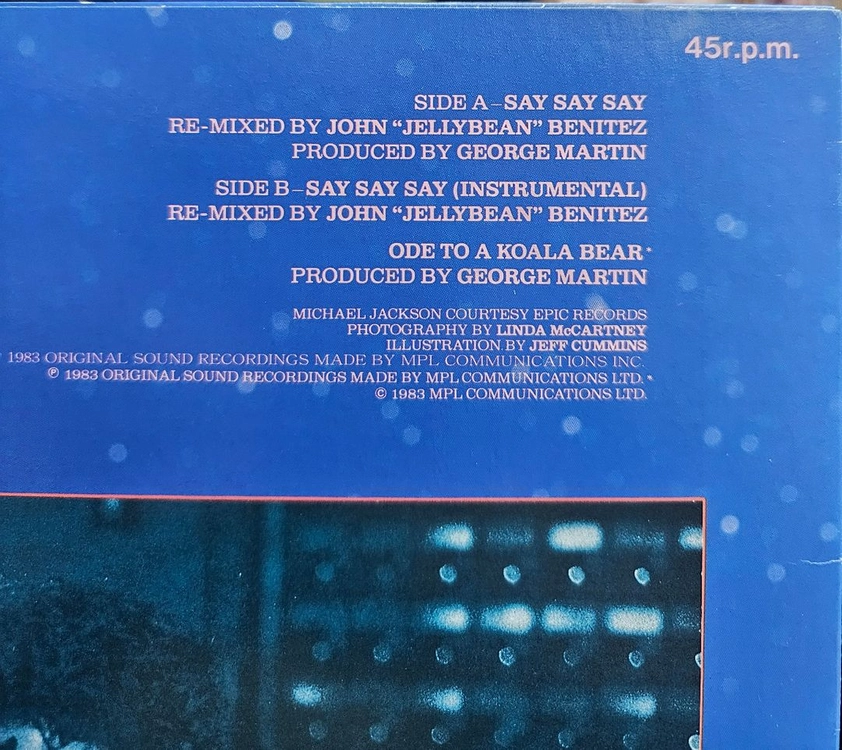 폴 매카트니 마이클 잭슨 Say Say Say LP 이미지