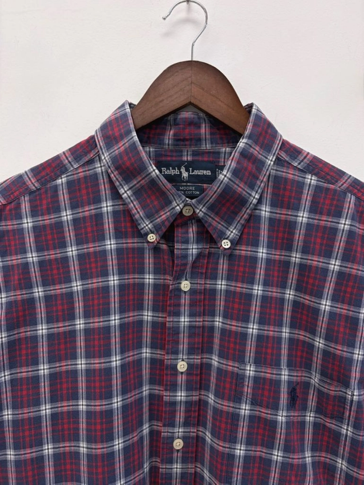 90년대 폴로 무레 체크 포켓 셔츠 (2XL) 이미지